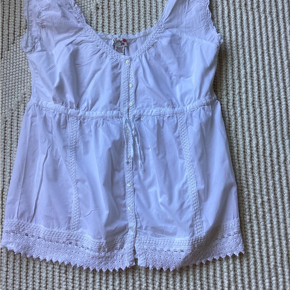 Love Lola, tie waist white blouse